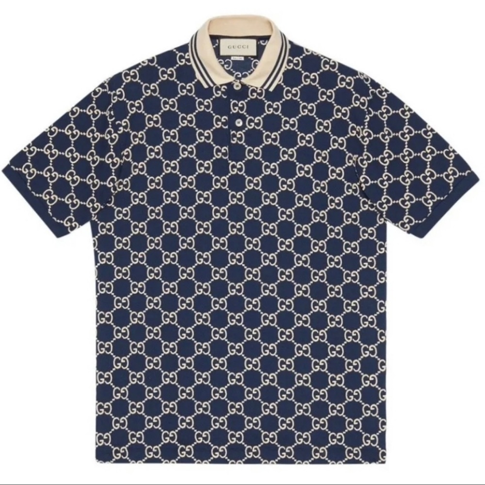 Gucci GG Stretch Cotton Polo (fits like a Medium)